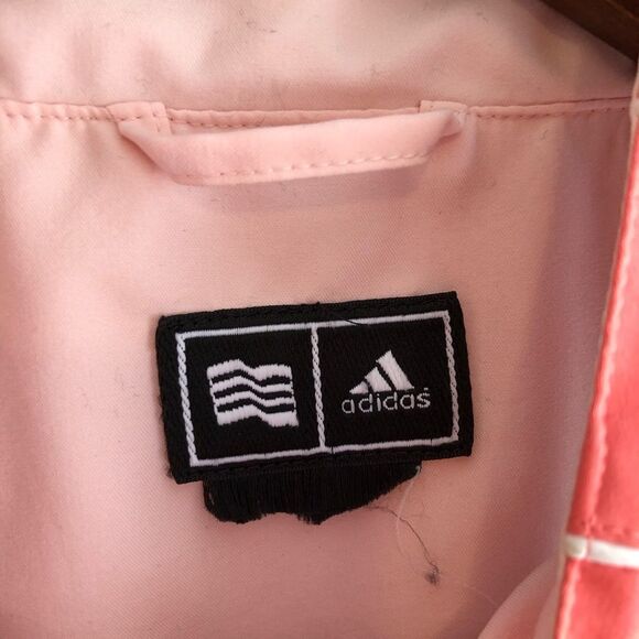 Adidas Retro Sporty Hiking Workout Sleeveless Zip Up Jacket Vest Top Pink - Picture 9 of 14